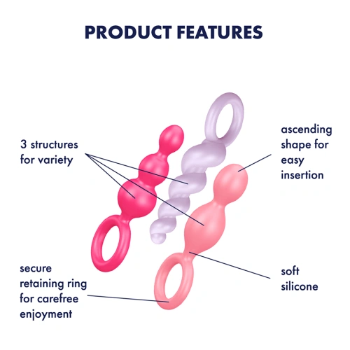 Set of 3 pcs. Satisfyer Plugs silicone anal toys [4]