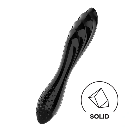 Veronica Color Double Sided Glass Dildo Satisfyer Dazzling Black [1]