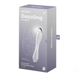 Veronica new Satisfyer Dazzling Double Sided Glass Dildo Transparent