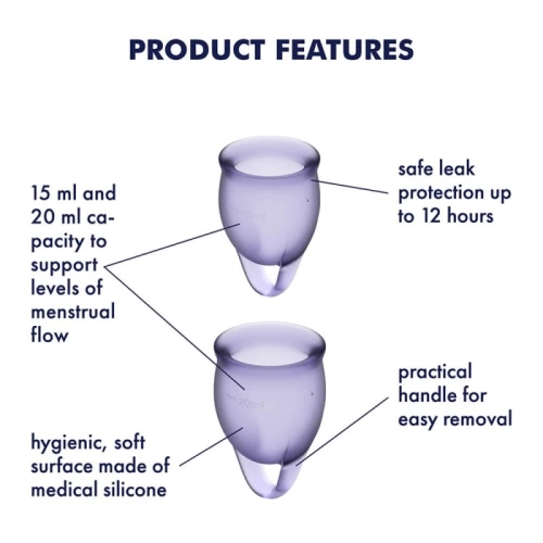 Satisfyer Feel Confident menstrual cups purple [1]