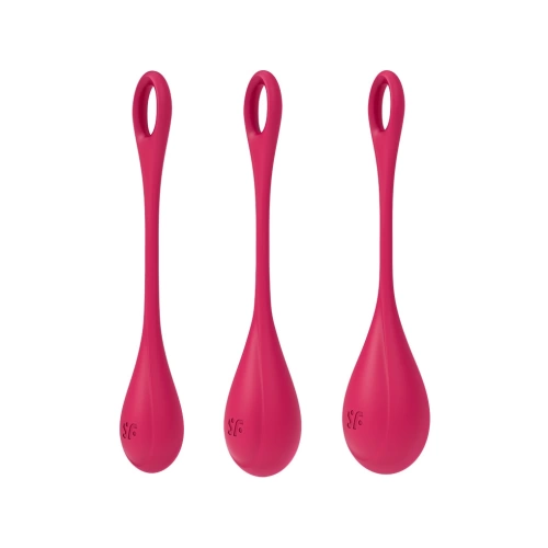 Set of silicone vaginal balls with additional weights Satisfyer Yoni Power 1 red [1]