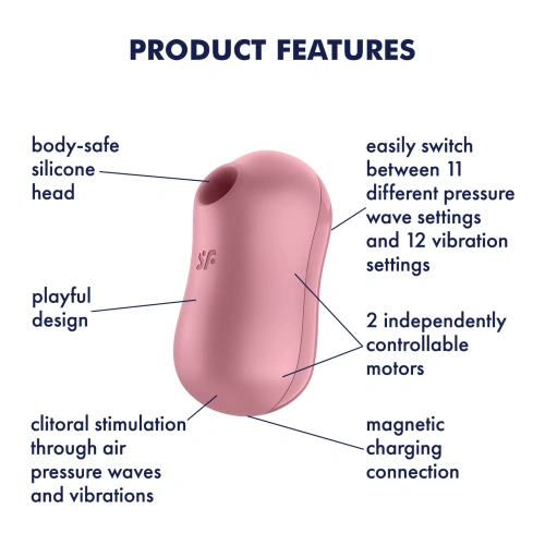Suction clitoris stimulator with vibrations Cotton Candy pink [6]