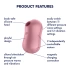 Suction clitoris stimulator with vibrations Cotton Candy pink [6]