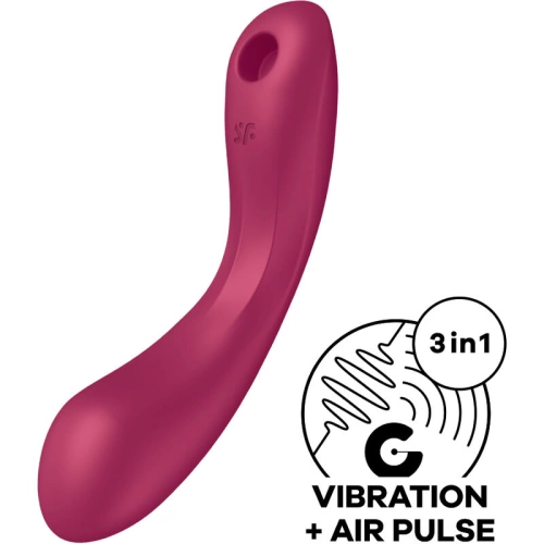 Satisfyer Curvy Trinity 1 2 in 1 suction clitoris stimulator and vibrator