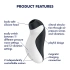 Nina - Satisfyer Orca Rechargeable Silicone Clitoris Stimulator Black and White [5]