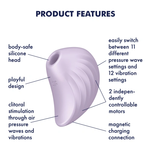 Satisfyer Pearl Diver purple suction and vibration clitoral stimulator [6]