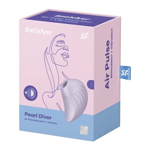 Satisfyer Pearl Diver purple suction and vibration clitoral stimulator [7]