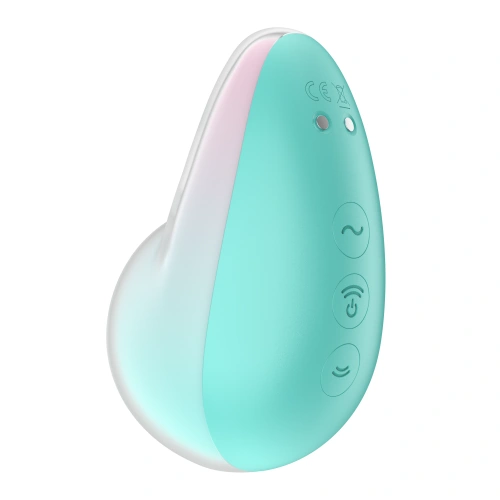 New Satisfyer Pixie Dust Rechargeable Non-Contact Vibrating Clitoris Stimulator Mint/Pink [2]