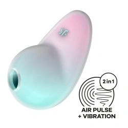 New Satisfyer Pixie Dust Rechargeable Non-Contact Vibrating Clitoris Stimulator Mint/Pink