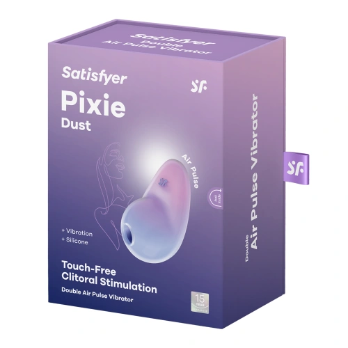 Veronica Color Satisfyer Pixie Dust Rechargeable Non-Contact Vibrating Clitoris Stimulator Purple/Pink [5]
