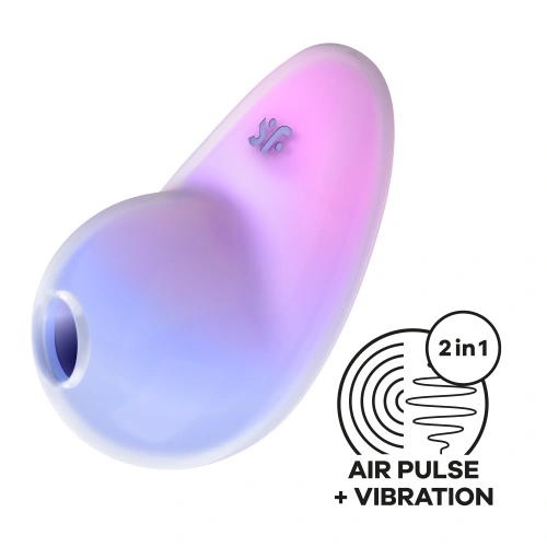 Veronica Color Satisfyer Pixie Dust Rechargeable Non-Contact Vibrating Clitoris Stimulator Purple/Pink