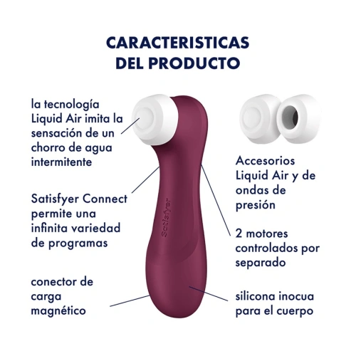 Suction stimulator with vibrations and App Satisfyer Pro 2 Generation 3 red [8]