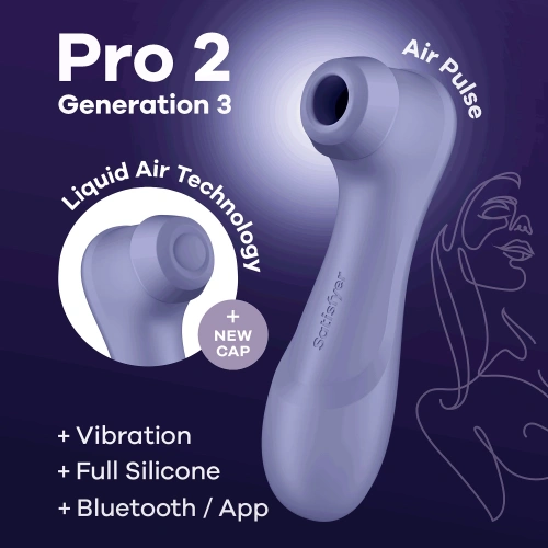 Suction stimulator with vibration and App Satisfyer Pro 2 Generation 3 purple [3]