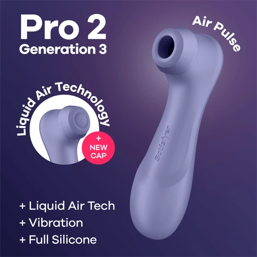 Satisfyer Pro 2 Generation 3 Suction and Vibrating Clitoris Stimulator Purple [1]