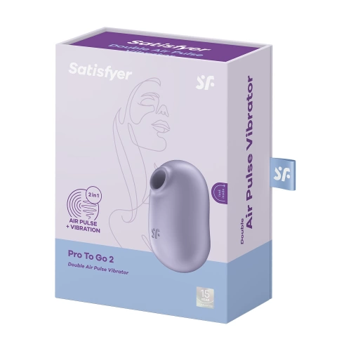 Sucking and vibrating clitoral stimulator Satisfyer Pro To Go 2 purple [6]
