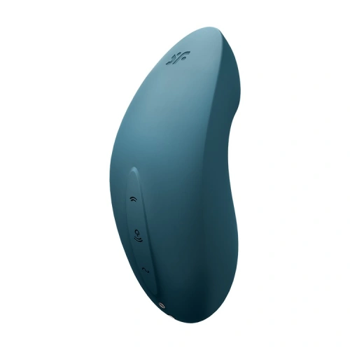 2 in 1 Clitoris stimulator made of silicone with vibrations and air waves Satisfyer Vulva Lover 2 blue [7]