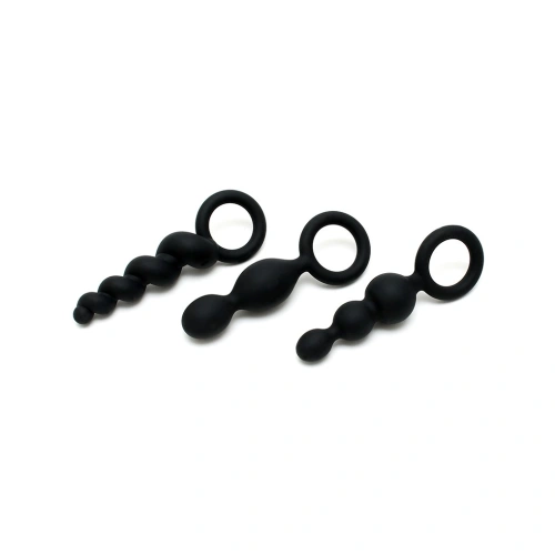 Set of 3 pcs. Satisfyer Anal Plugs silicone anal toys black [2]
