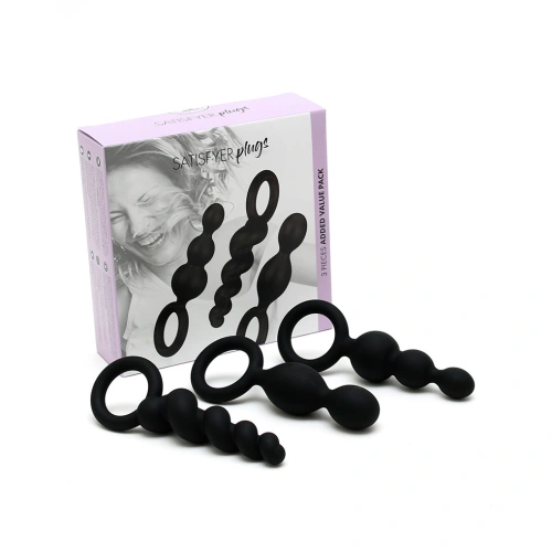Set of 3 pcs. Satisfyer Anal Plugs silicone anal toys black [3]