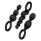 Set of 3 pcs. Satisfyer Anal Plugs silicone anal toys black