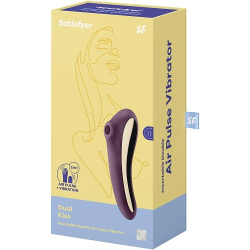 Satisfyer Dual Kiss burgundy suction stimulator and vibrator [5]