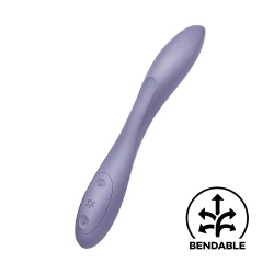 Rechargeable silicone G-spot vibrator Flex 2 purple