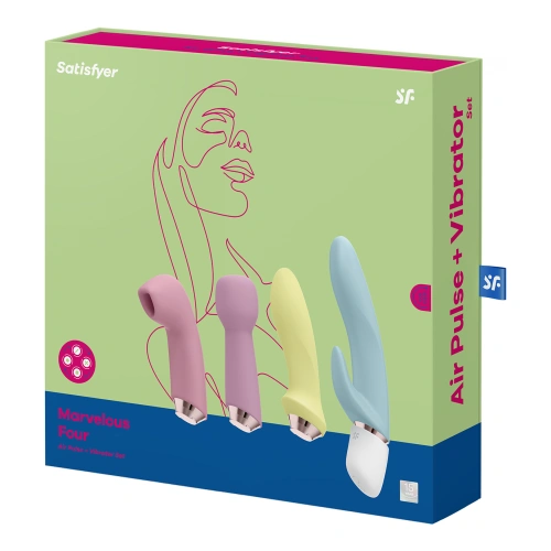 Satisfyer Marvelous Four Deluxe Set of Vibrators and Sucking Clitoral Stimulator [8]