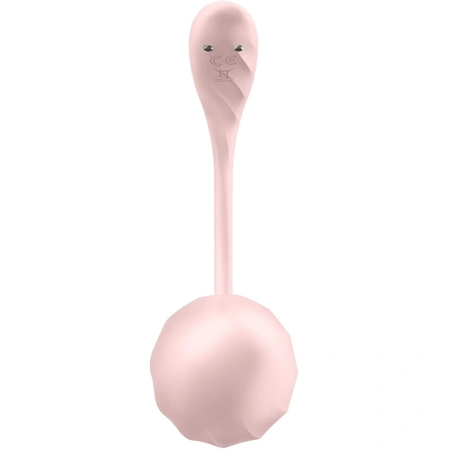 Satisfyer Ribbed Petal Pink Rechargeable Embossed Vibro Egg with Remote Control and Mobile App [2]