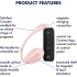 Satisfyer Ribbed Petal Pink Rechargeable Embossed Vibro Egg with Remote Control and Mobile App [5]