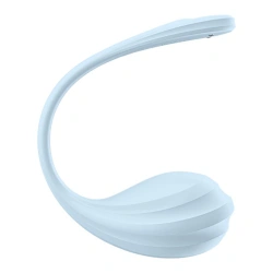 Rechargeable Silicone Vibro Egg with Mobile App Satisfyer Smooth Petal Blue