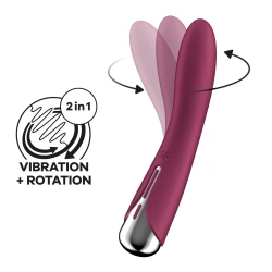 Irina Satisfyer Spining Vibe 1 burgundy rechargeable G-spot vibrator with rotating motion