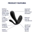 Rechargeable Anal Stimulator Vibrator and App Satisfyer Top Secret Black [6]