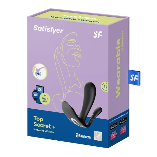 Rechargeable Anal Stimulator Vibrator and App Satisfyer Top Secret Black [7]