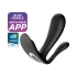 Rechargeable Anal Stimulator Vibrator and App Satisfyer Top Secret Black