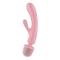 Veronica Color Satisfyer Triple Lover Silicone Rechargeable 2 in 1 Massager and Rabbit Vibrator Pink