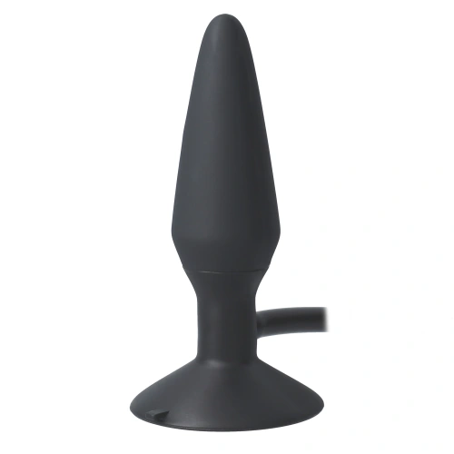 Large inflatable silicone butt plug Classic black [1]