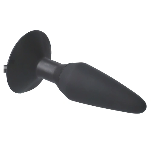 Large inflatable silicone butt plug Classic black [2]