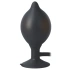 Large inflatable silicone butt plug Classic black [4]