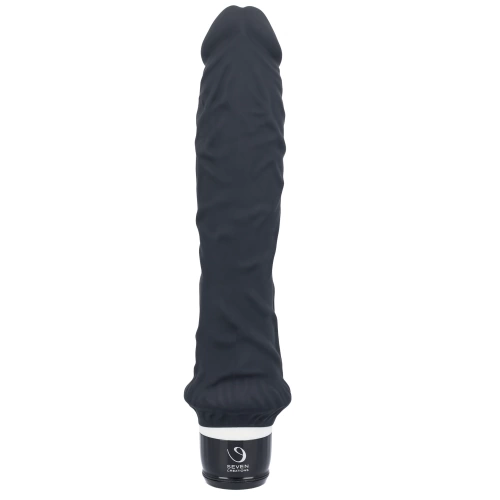 Large realistic silicone Classic black vibrator [3]