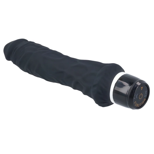 Large realistic silicone Classic black vibrator [6]