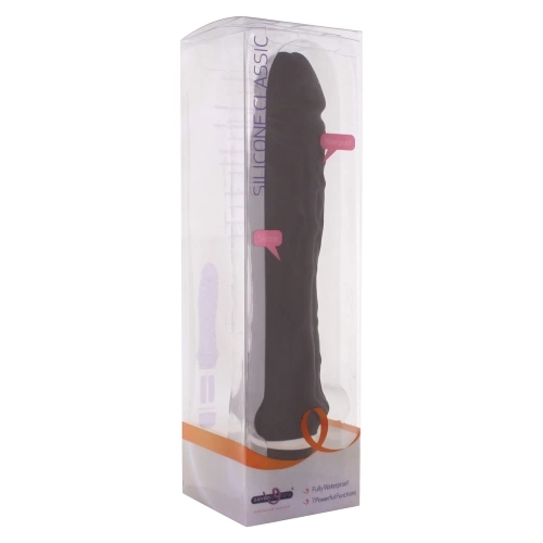 Large realistic silicone Classic black vibrator [7]
