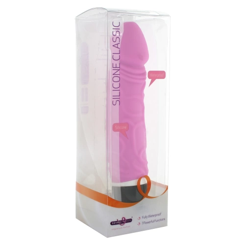 Classic realistic silicone vibrator Original pink [7]