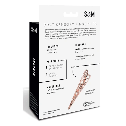 Metal tips for tactile stimulation Brat Sensory Fingertips rose gold [10]