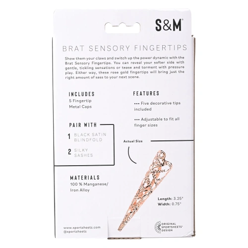 Metal tips for tactile stimulation Brat Sensory Fingertips rose gold [9]