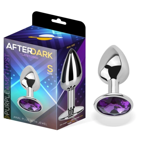 Small metal anal dilator with purple crystal After Dark [1]