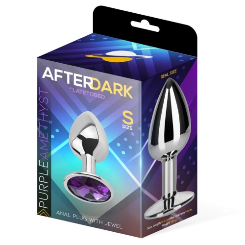 Small metal anal dilator with purple crystal After Dark [2]