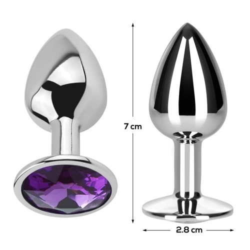 Small metal anal dilator with purple crystal After Dark Small metal anal dilator with purple crystal After Dark