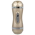Double Delight Cyber ​​Leather Vibrating Double Sided Masturbator [11]