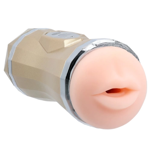 Double Delight Cyber ​​Leather Vibrating Double Sided Masturbator [4]