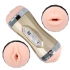 Double Delight Cyber ​​Leather Vibrating Double Sided Masturbator