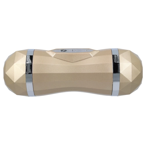 Double Delight Cyber ​​Leather Vibrating Double Sided Masturbator [8]
